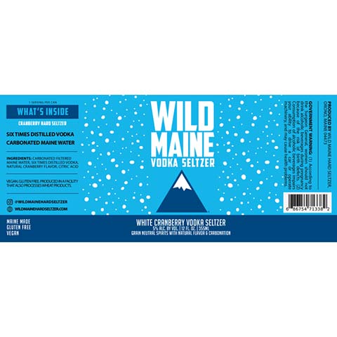 Wild Maine White Cranberry Vodka Seltzer – CraftShack - Buy craft