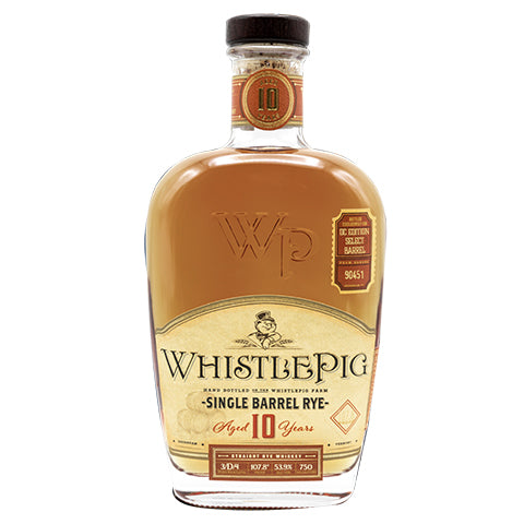WhistlePig 10yr "HCB's DC Edition Select Barrel" Straight Rye Whiskey