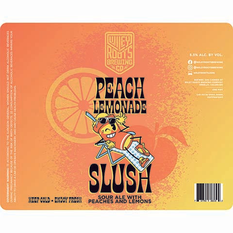 Wiley Roots Peach Lemonade Slushy Sour Ale