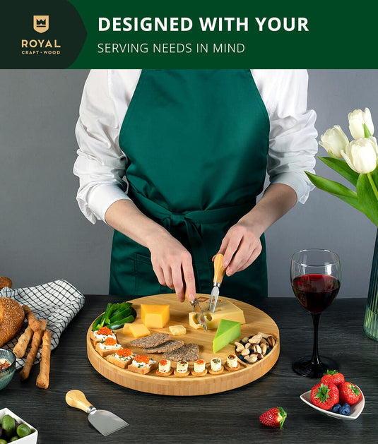Round Cheese Board by Royal Craft Wood