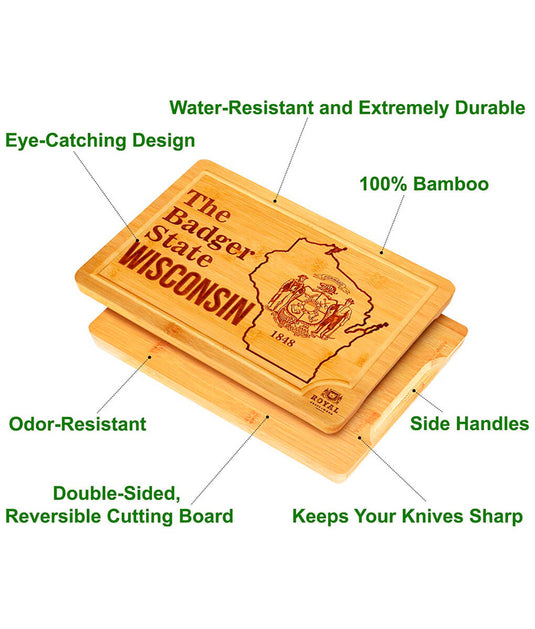 Wisconsin Cutting Board, 15x10" by Royal Craft Wood
