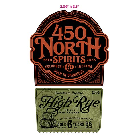 450 North 6-Year-Old High Rye Indiana Rye Whiskey