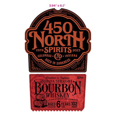 450 North 6-Year-Old Indiana Straight Bourbon Whiskey