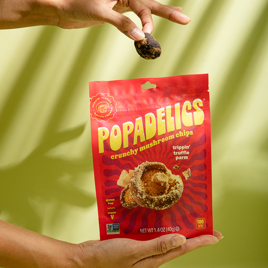 Popadelics Crunchy Mushroom Chips - Trippin' Truffle Parm by Popadelics