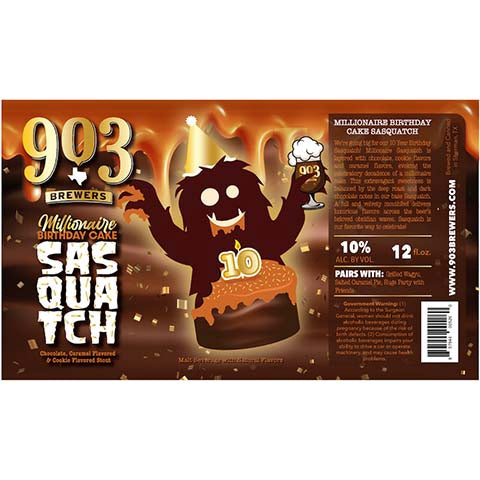 903 Millionaire Birthday Cake Sasquatch Stout