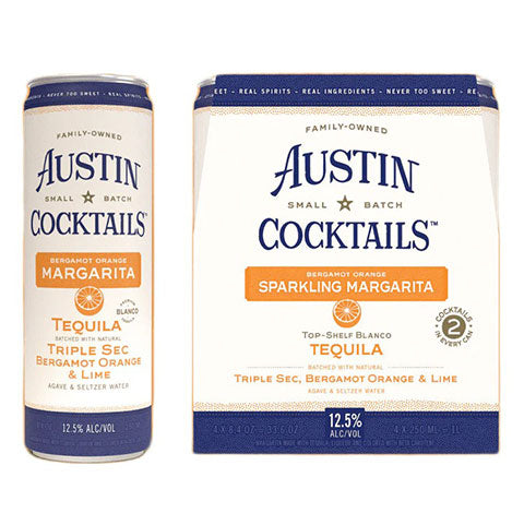 Austin Cocktails Sparkling Bergamot Orange Margarita 4-Pack