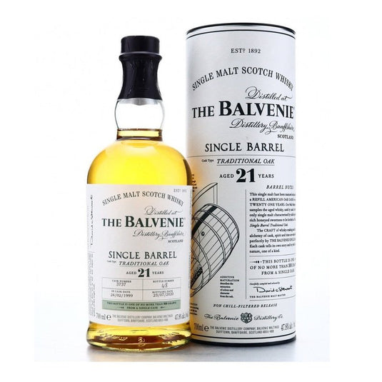 The Balvenie 21 Year Old Single Barrel Traditional Oak Single Malt Scotch Whisky