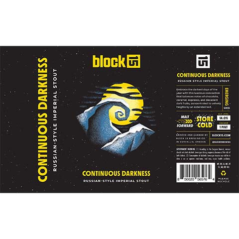 Block 15 Continuous Darkness Imperial Stout