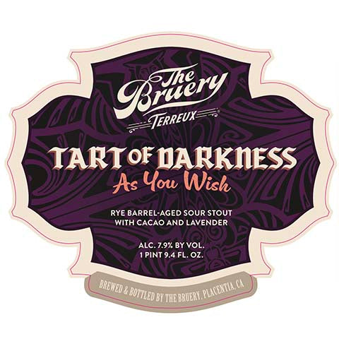 Bruery Terreux Tart Of Darkness As You Wish Sour Stout