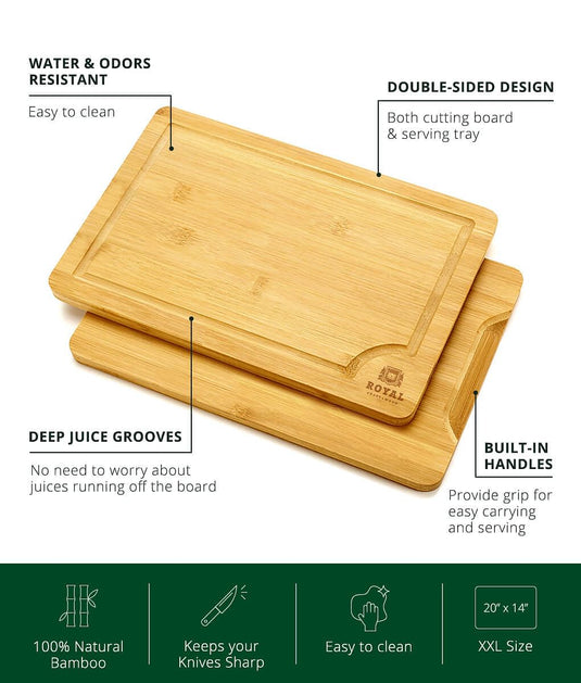 Large Cutting Board, 20×14" by Royal Craft Wood