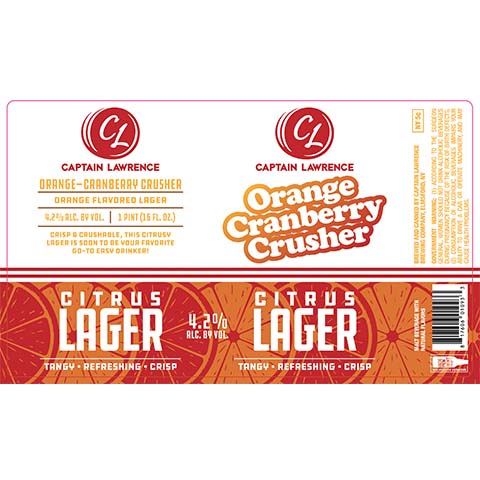 Captain Lawrence Orange Cranberry Crusher Citrus Lager