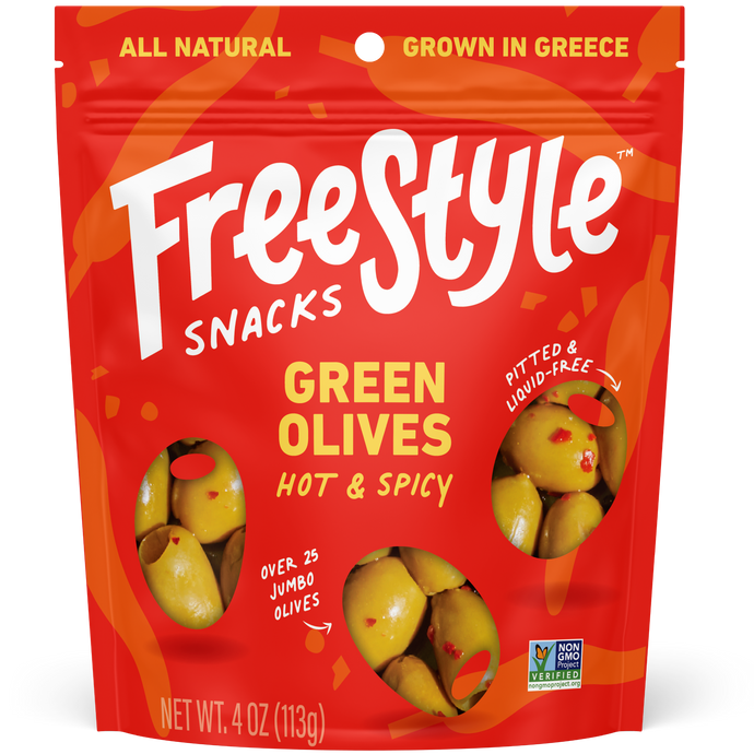 Green Olives - Hot & Spicy by Freestyle Snacks