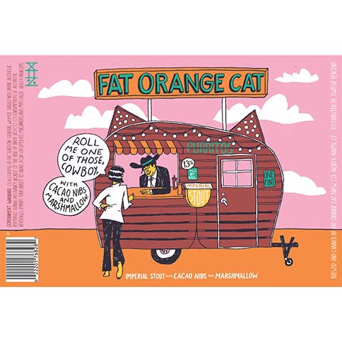 Fat Orange Cat Roll Me One of Those, Cowboy, With Cacao Nibs and  Marshmallow Imperial Stout