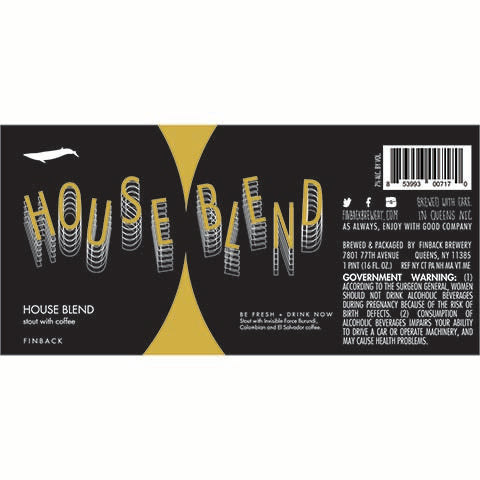 Finback House Blend Stout