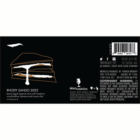 Finback Rhody Sando Imperial Stout (2023)