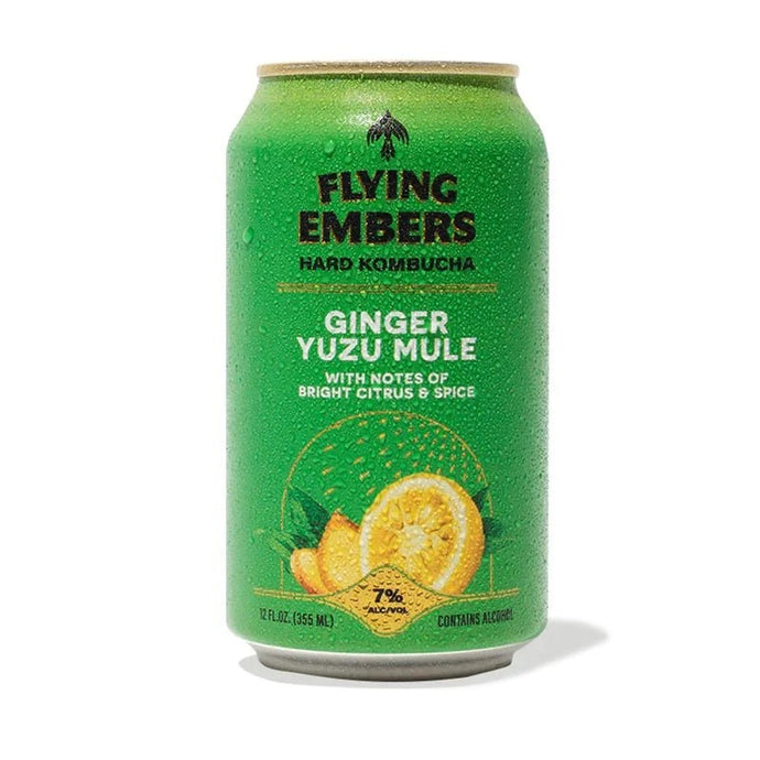 Flying Embers Ginger Yuzu Mule Hard Kombucha 6-Pack