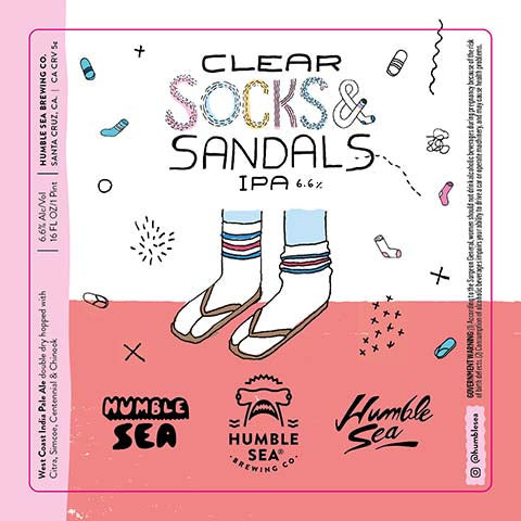 Humble Sea Clear Socks & Sandals IPA