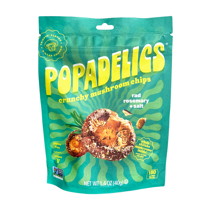 Popadelics Crunchy Mushroom Chips - Rad Rosemary + Salt by Popadelics