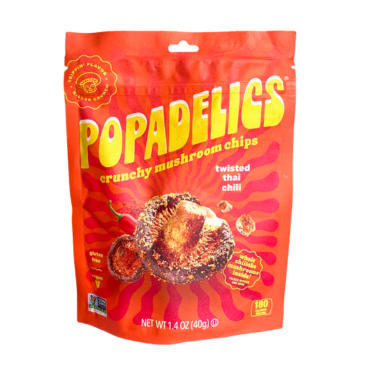 Popadelics Crunchy Mushroom Chips - Twisted Thai Chili by Popadelics