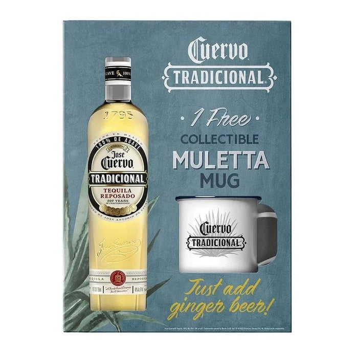 Jose Cuervo Tradicional Reposado Tequila with Mule Mug Gift Set