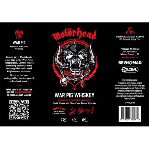 Motorhead War Pig Whiskey