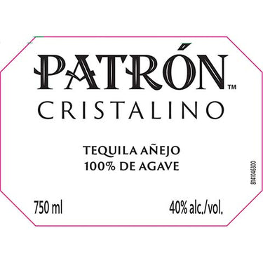 Patron Cristalino Anejo Tequila – Buy Liquor Online