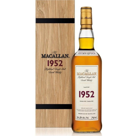 The Macallan 50 Year Old 1952 Cask No. 627 Fine & Rare Highland Single Malt Scotch Whisky