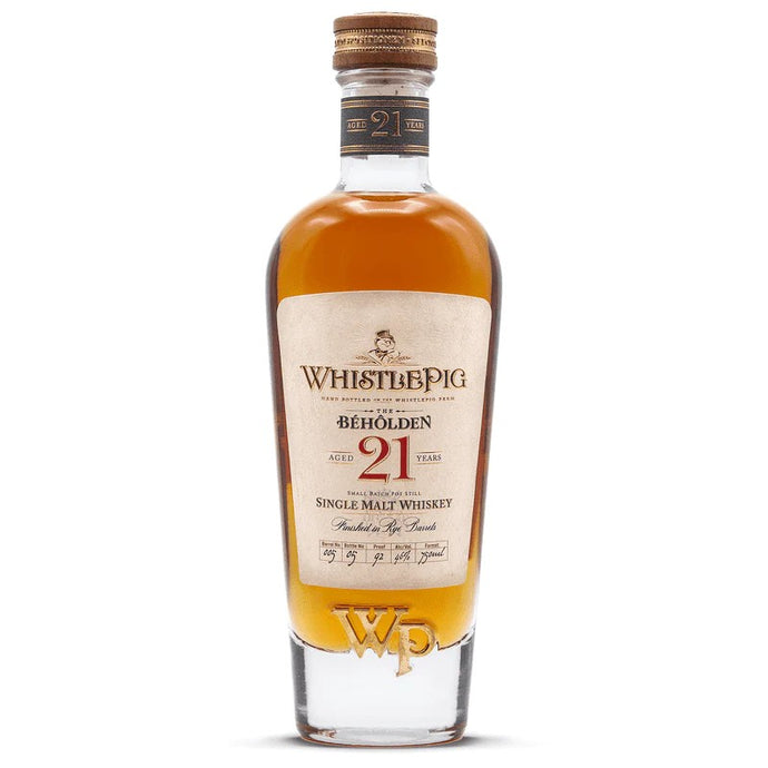 WhistlePig 21 Year Old 'The Beholden' Single Malt Whiskey
