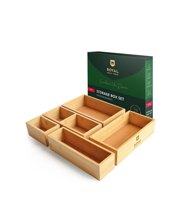 Jewelry box organizer set of 5 by Royal Craft Wood