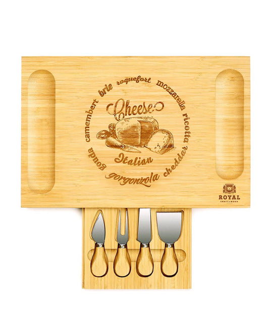 Cheese board with knives by Royal Craft Wood
