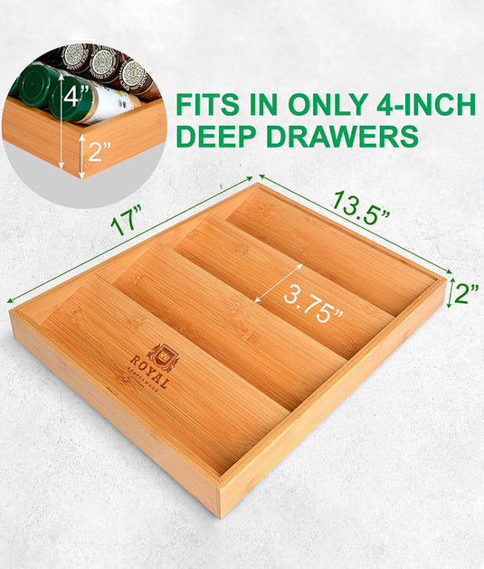 Drawer spice rack organizer 17x13 by Royal Craft Wood
