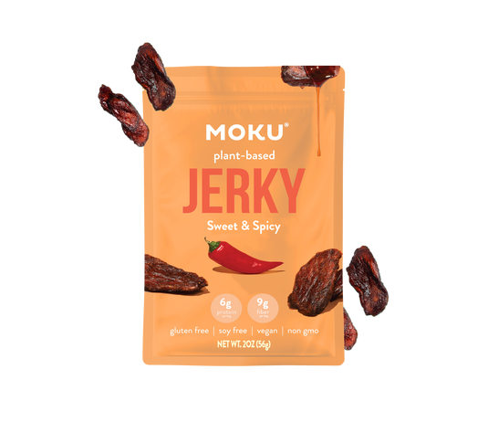 Sweet & Spicy Mushroom Jerky by Moku Foods