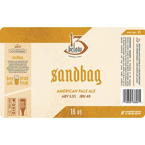 13 Below Sandbag American Pale Ale