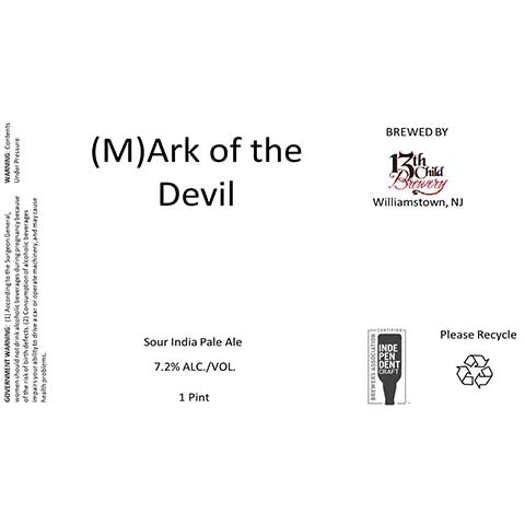 13th Child (M)Ark of the Devil Sour IPA
