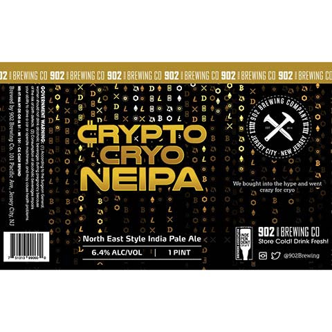 902 Brewing Crypto Cryo NEIPA