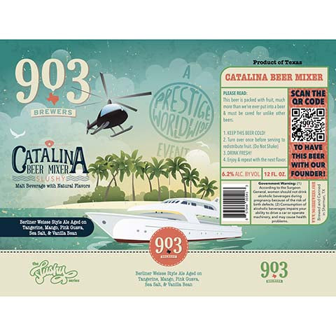 903 Brewers Catalina Beer Mixer Berliner Weisse Ale