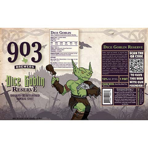 903 Brewers Dice Goblin Reserve Imperial Stout