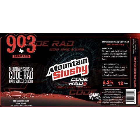 903 Brewers Mountain Slushy Code Rad Hard Seltzer Slushy
