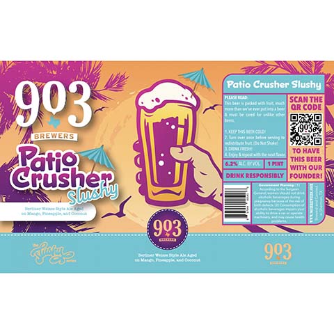 903 Brewers Patio Crusher Slushy Berliner Weisse Ale