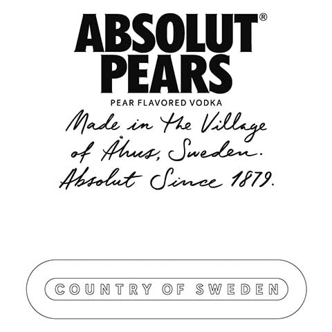 Absolut Pears Flavored Vodka