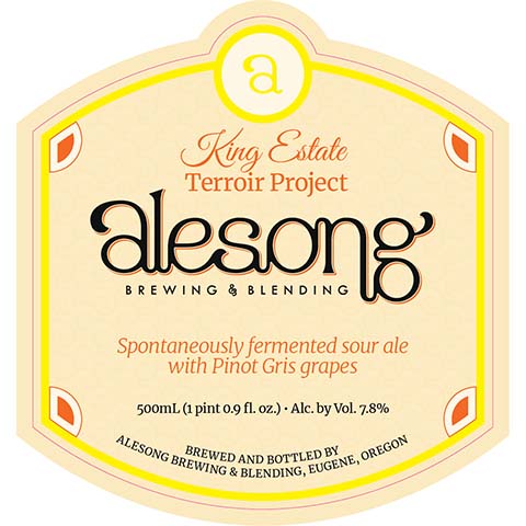 Alesong King Estate Terroir Project Sour Ale