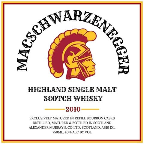 Alexander Murray & Co. Macschwarzenegger Highland Single Malt Scotch Whisky 2010