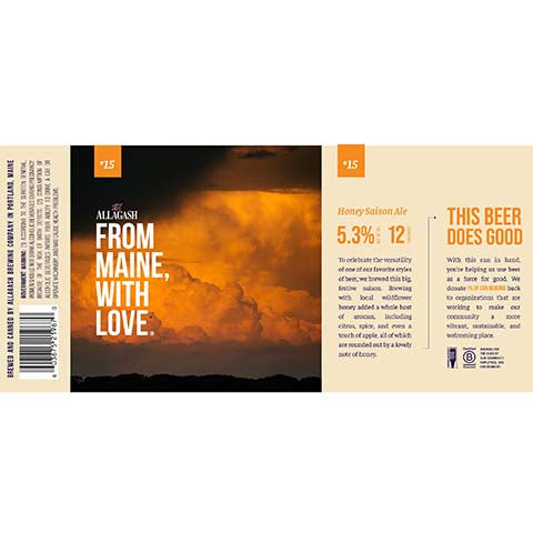 Allagash From Maine, With Love Saison Ale