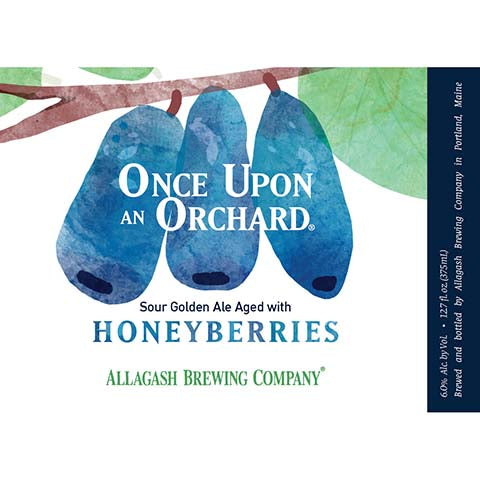 Allagash Once Upon An Orchard Sour Golden Ale (Honeyberries)