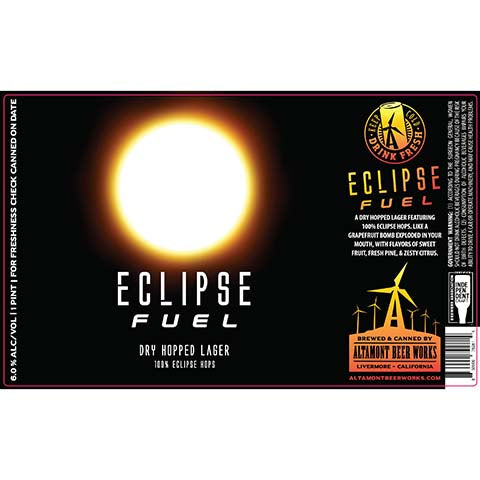 Altamont Eclipse Fuel Dry Hopped Lager