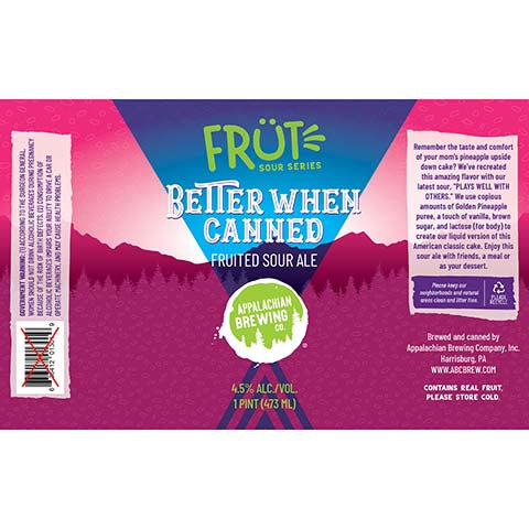 Appalachian Better When Canned Fruited Sour Ale