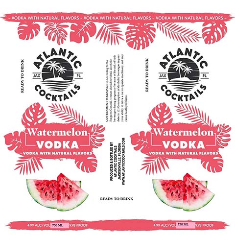 Atlantic Cocktails Watermelon Vodka