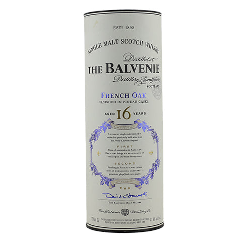 Balvenie 16yr French Oak Single Malt Scotch Whisky Container