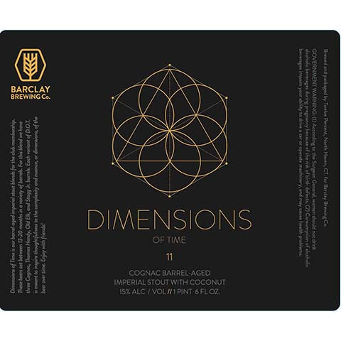 Barclay Dimensions of Time - 11 (Cognac Coconut) Imperial Stout