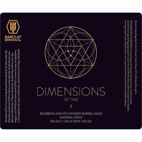 Barclay Dimensions of Time - 7 (Bourbon/Rye Blend) Imperial Stout